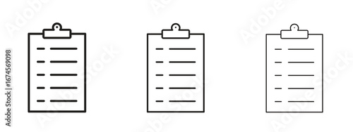 List icon in linear versions. Editable line