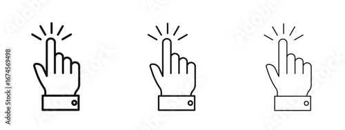 Interactive icon in linear versions. Editable line