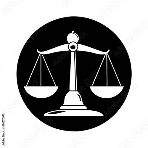 Illustration of a balance scale, a symbol of law and justice, , representing legal concepts