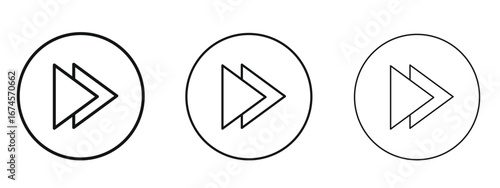 Forward icon in linear versions. Editable line