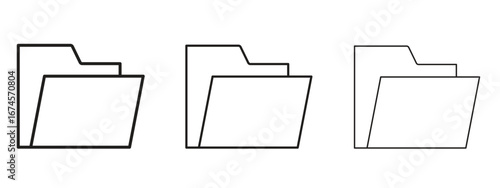 Folder icon in linear versions. Editable line