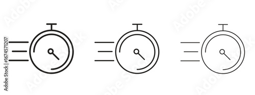 Express icon in linear versions. Editable line