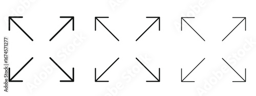 Expand arrows icon in linear versions. Editable line