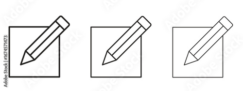 Edit icon in linear versions. Editable line