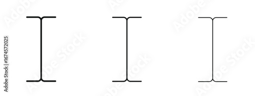 Cursor text icon in linear versions. Editable line