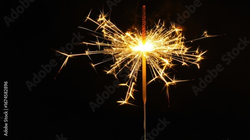 Wallpaper Mural Bright sparkler on black background Torontodigital.ca