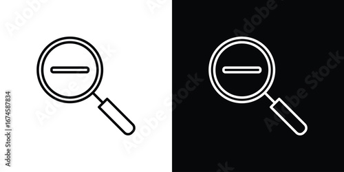 Zoom out icon logo vector template