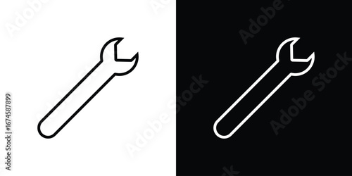 Wrench icon logo vector template