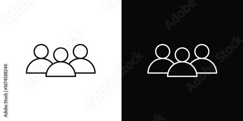 Users icon logo vector template