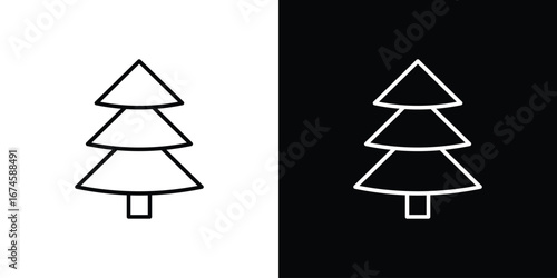 Tree christmas icon logo vector template