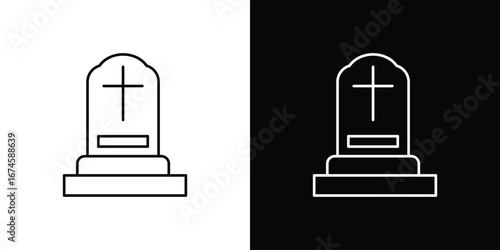 Tombstone icon logo vector template