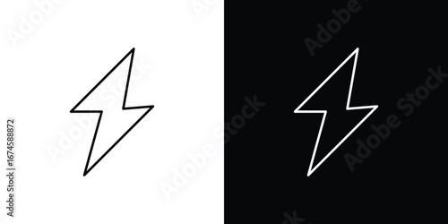 Thunder bolt icon logo vector template