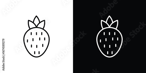Strawberry icon logo vector template