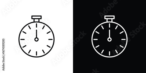 Stopwatch icon logo vector template