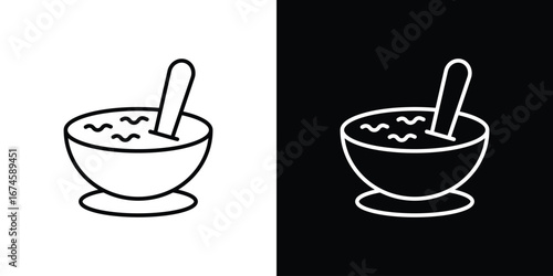 Soup icon logo vector template