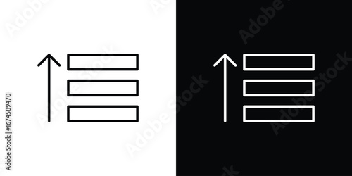 Sort amount up icon logo vector template