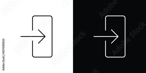 Sign out icon logo vector template