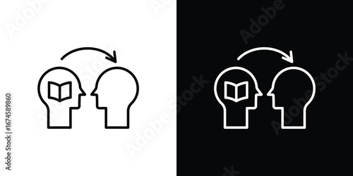 Share thoughts icon logo vector template