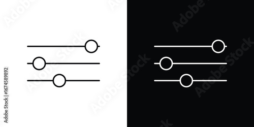 Settings sliders icon logo vector template