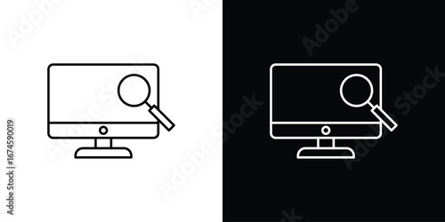 Search online icon logo vector template