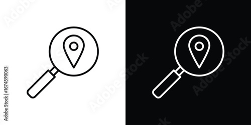 Search Location icon logo vector template