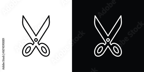 Scissors icon logo vector template