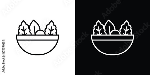 Salad icon logo vector template