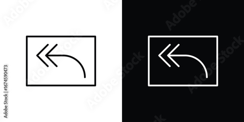 Reply all icon logo vector template