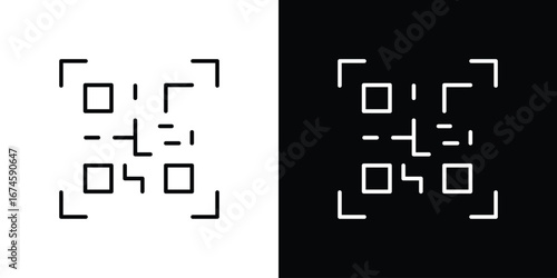 Qrcode icon logo vector template