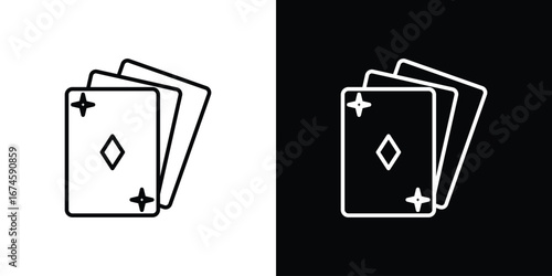Playing cards icon logo vector template
