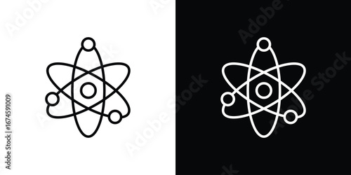 Physics icon logo vector template