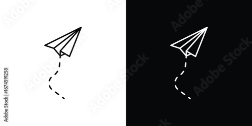 Paper plane icon logo vector template