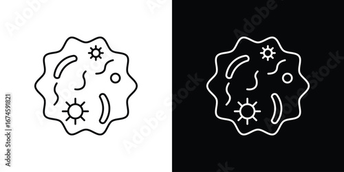 Microorganism icon logo vector template