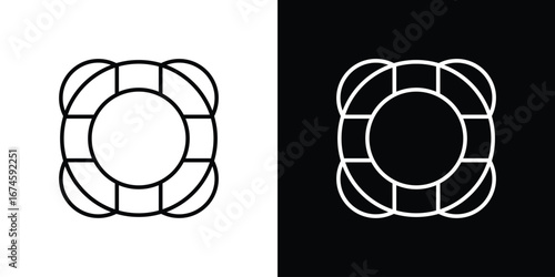 Life buoy icon logo vector template