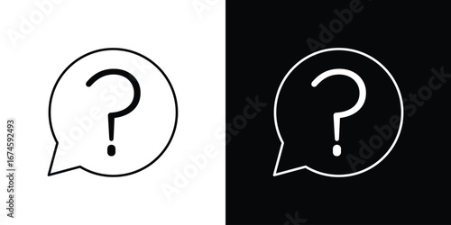 Interrogation icon logo vector template