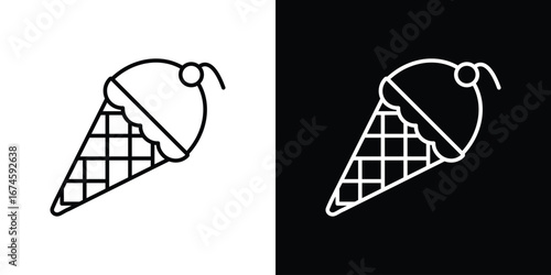 Ice cream icon logo vector template