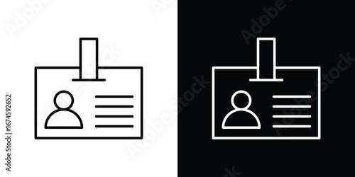 ID badge icon logo vector template