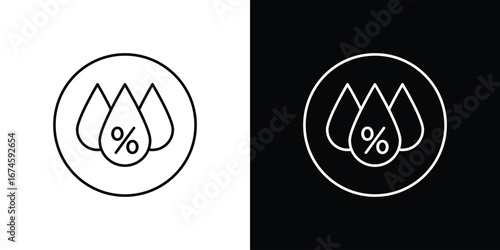 Humidity icon logo vector template