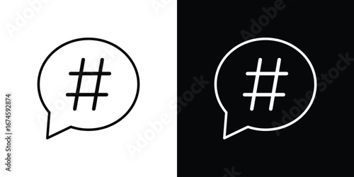 Hashtag icon logo vector template