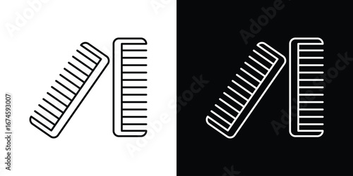 Hair brush icon logo vector template