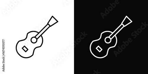 Guitar icon logo vector template