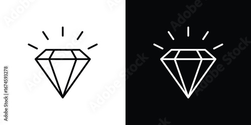 Gem icon logo vector template