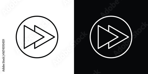 Forward icon logo vector template