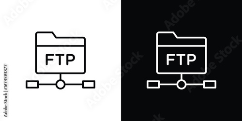 FTP icon logo vector template