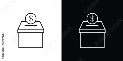 Donate icon logo vector template