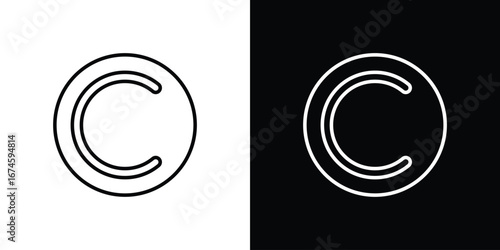 Copyright icon logo vector template