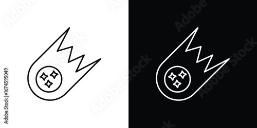Comet icon logo vector template