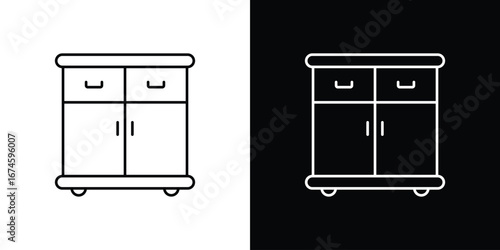 Cabinet icon logo vector template