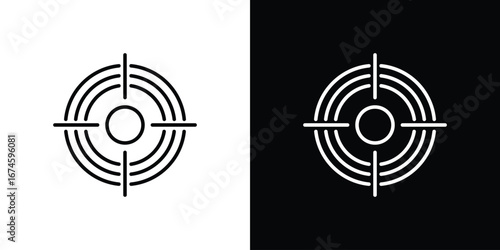 Bullseye pointer icon logo vector template