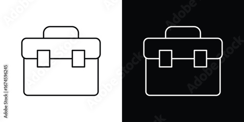 Briefcase icon logo vector template